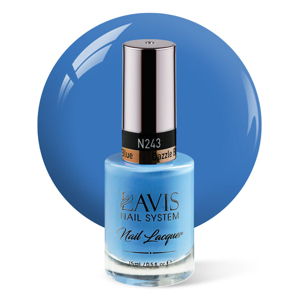 LAVIS Nail Lacquer - 243 (Ver 2) Dazzle Blue - 0.5oz