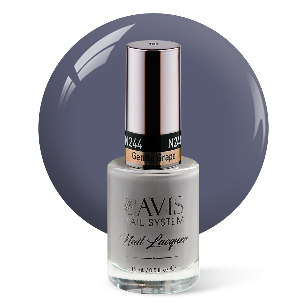 LAVIS Nail Lacquer - 244 (Ver 2) Gentle Grape - 0.5oz