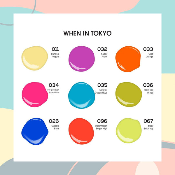  9 Lavis Holiday Gel Nail Polish Collection - WHEN IN TOKYO - 011; 026; 032; 033; 034; 035; 036; 067; 096 by LAVIS NAILS sold by DTK Nail Supply