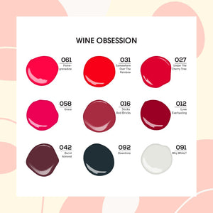 WINE OBSESSION - Lavis Holiday Gel Nail Polish Collection: 012, 016, 027, 031, 042, 058, 061, 091, 092