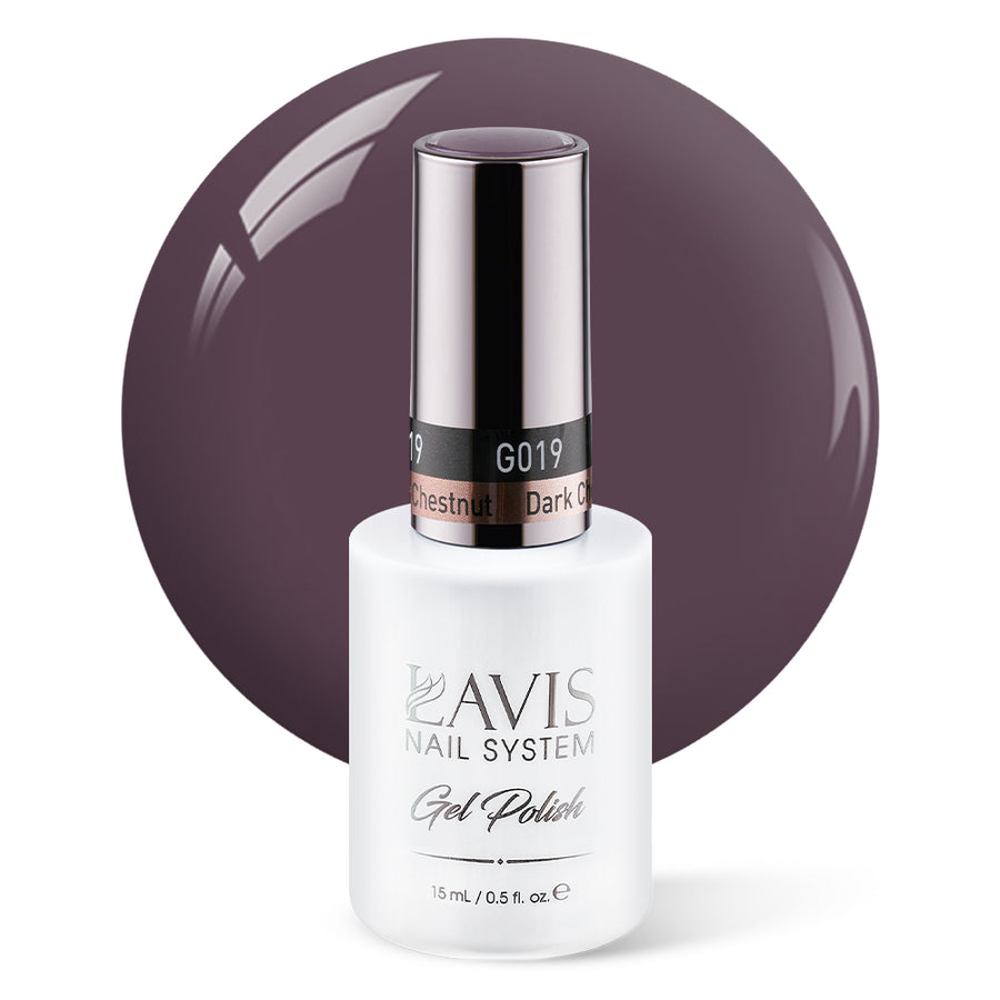 LAVIS 019 Dark Chestnut - Gel Polish 0.5oz