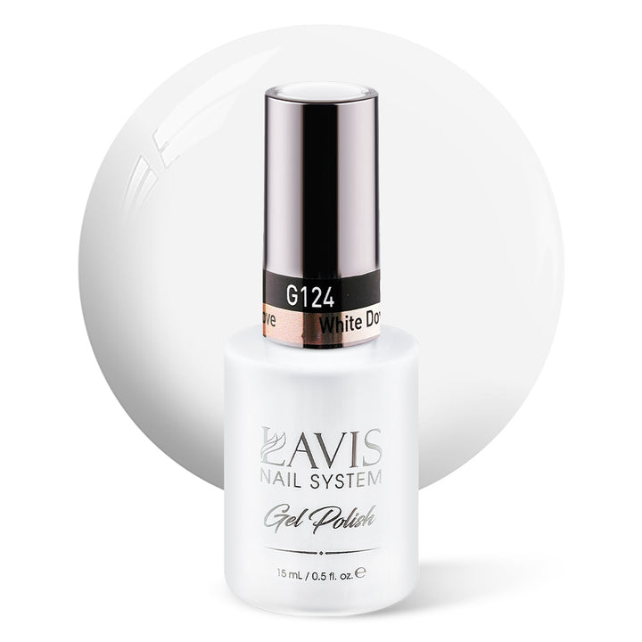 LAVIS 124 White Dove - Gel Polish 0.5 oz
