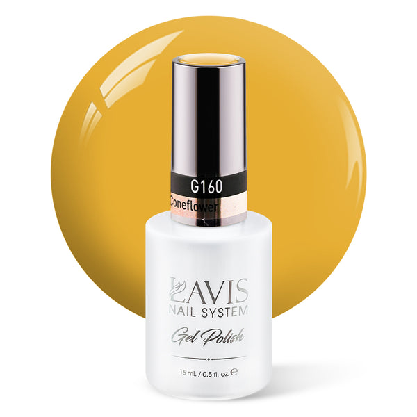 LAVIS 160 Yellow Coneflower - Gel Polish 0.5 oz