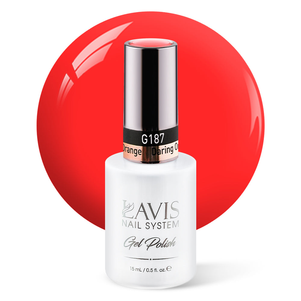 LAVIS 187 Daring Orange - Gel Polish 0.5 oz