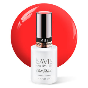 LAVIS 187 Daring Orange - Gel Polish 0.5 oz