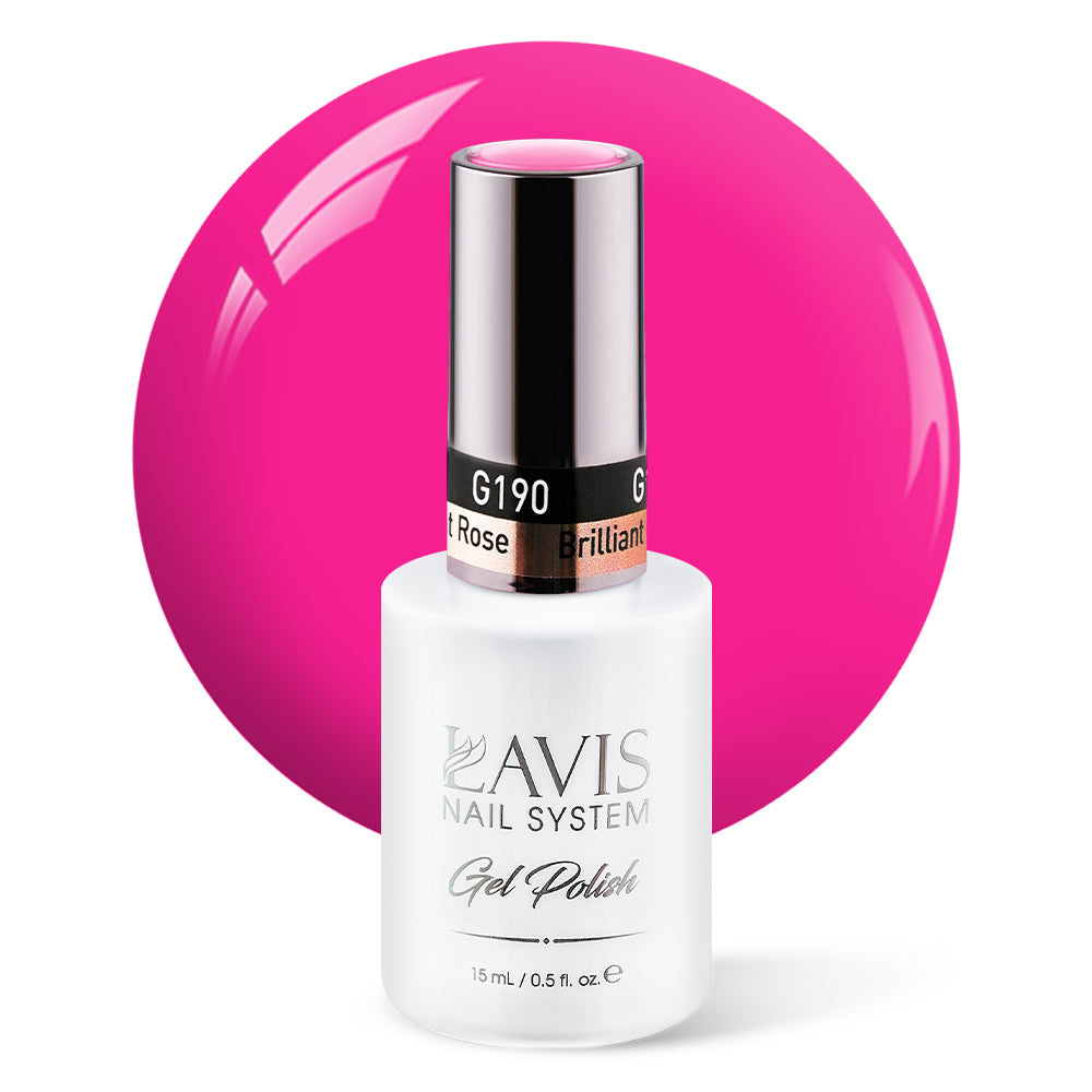 LAVIS 190 Brilliant Rose - Gel Polish 0.5 oz