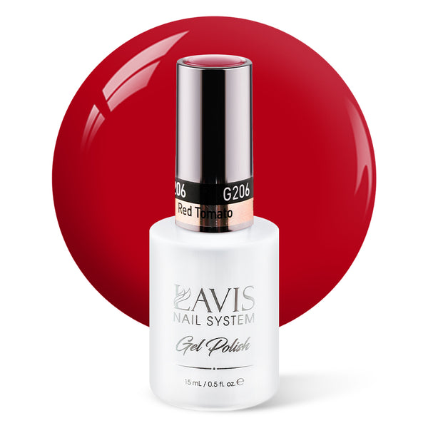 LAVIS 206 Red Tomato - Gel Polish 0.5 oz