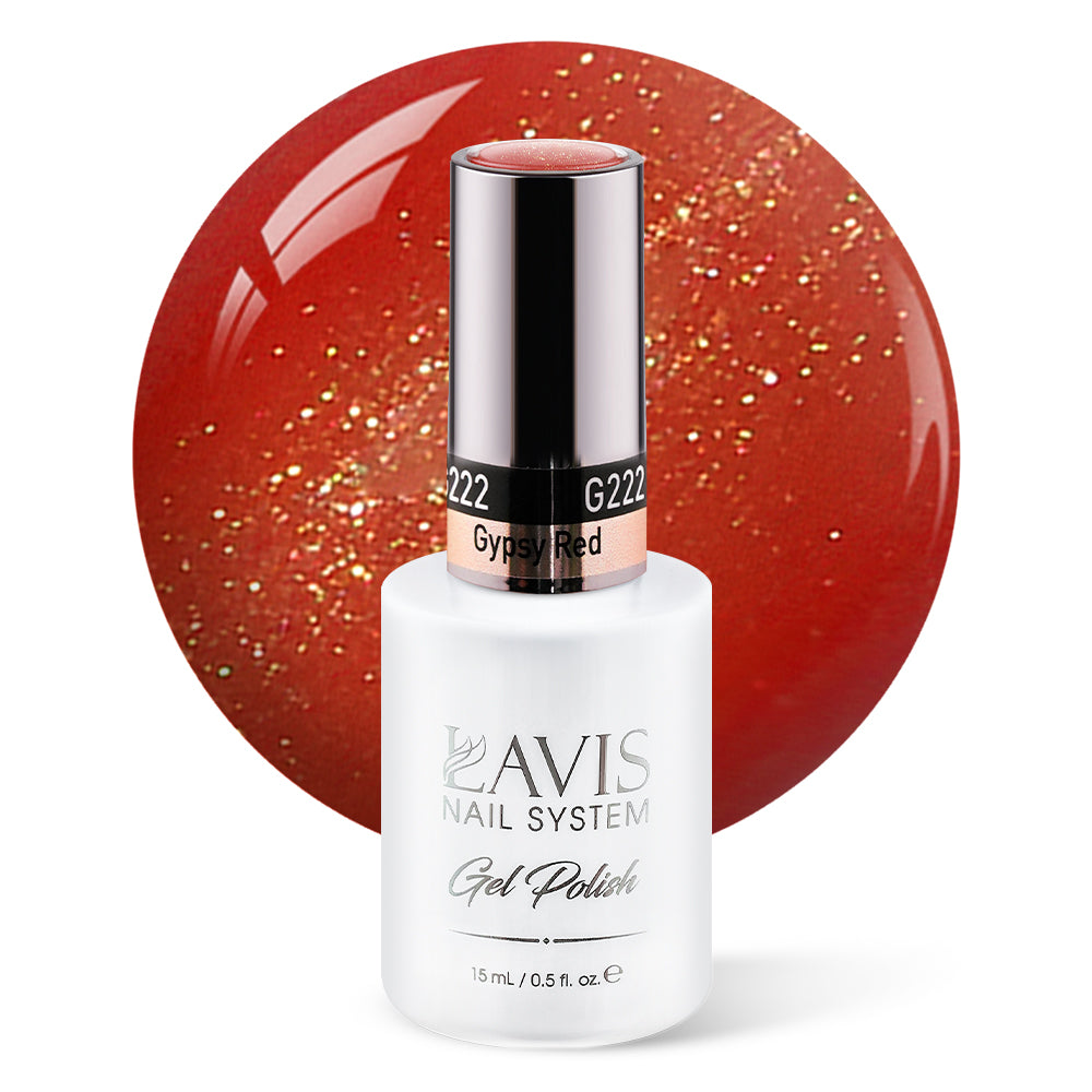 LAVIS 222 Gypsy Red - Gel Polish 0.5 oz