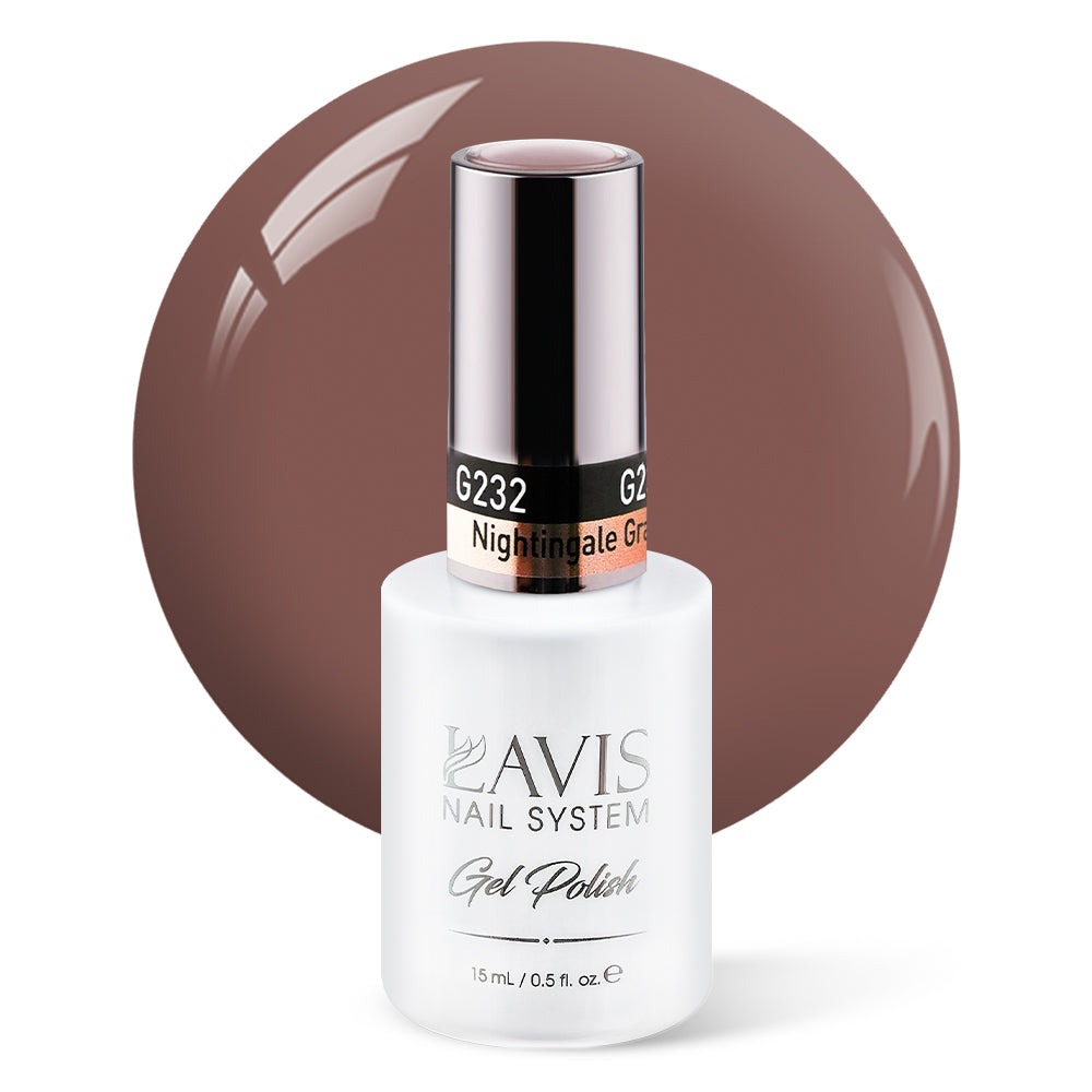 LAVIS 232 Nightingale Gray - Gel Polish 0.5 oz