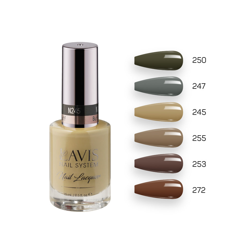 LAVIS Nail Lacquer Fall Set N1 (6 colors): 250; 247; 245; 255; 253; 272