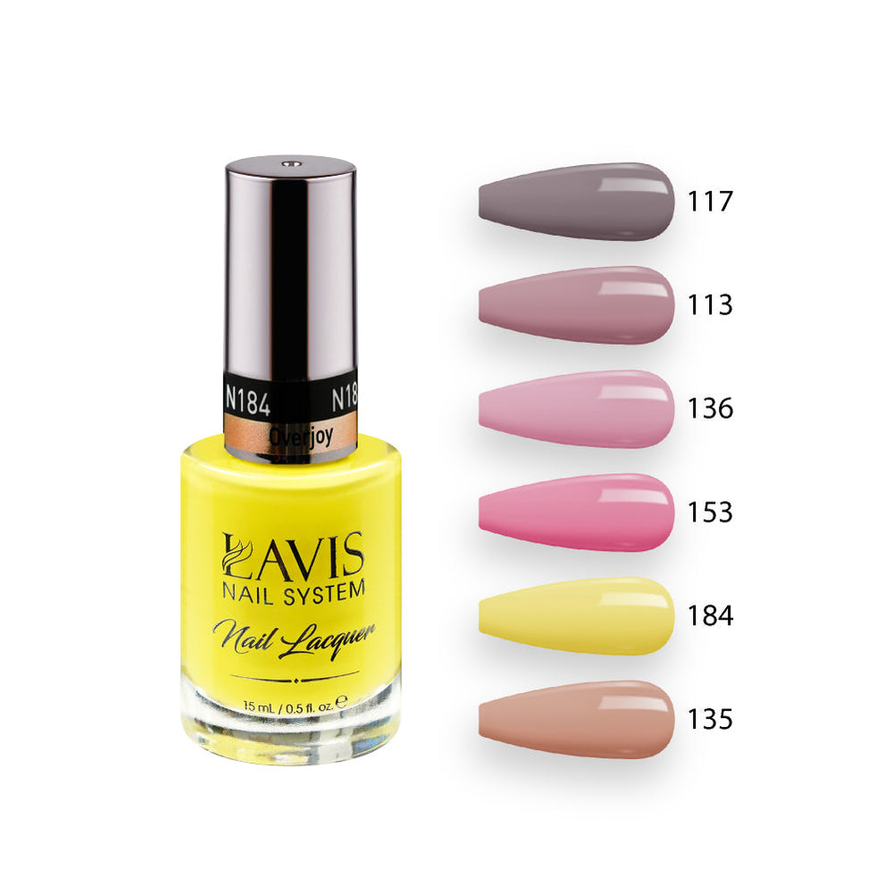 LAVIS Nail Lacquer Set N3 (6 colors): 117, 113, 136, 153, 184, 135