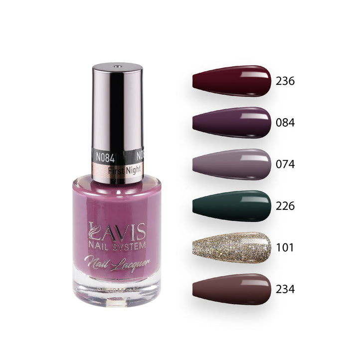 LAVIS Nail Lacquer Set N5 (6 colors): 236, 084, 074, 226, 101, 234