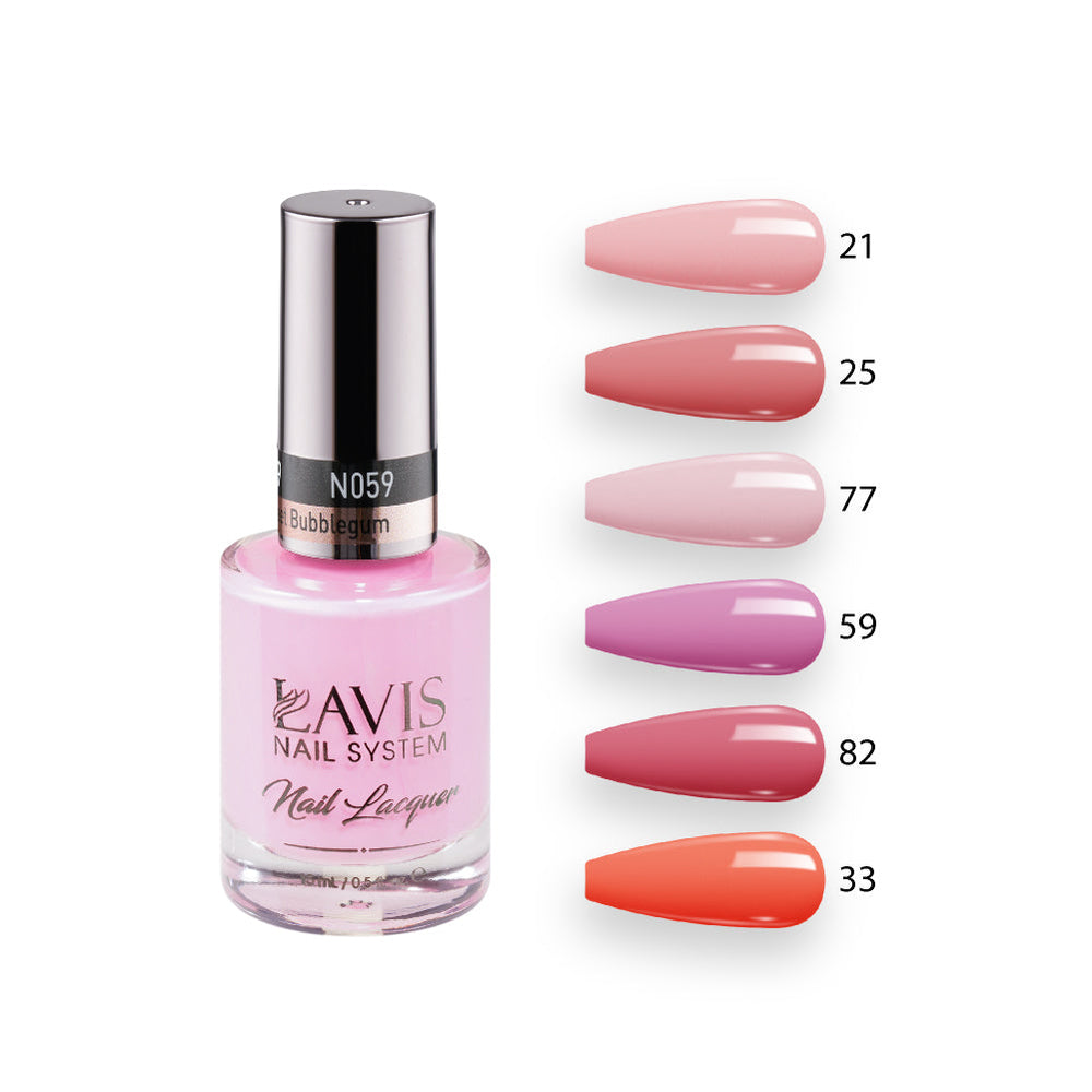 LAVIS Nail Lacquer Set N6 (6 colors): 021, 025, 077, 059, 082, 033