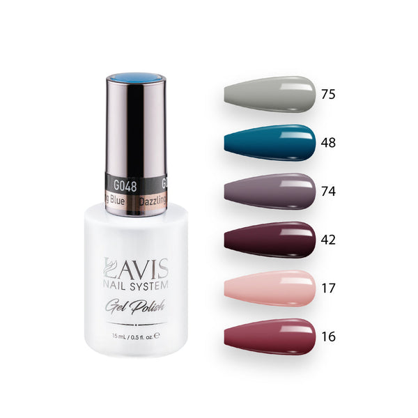  Lavis Gel Color Set G9 (6 colors): 075, 048, 074, 042, 017, 016 by LAVIS NAILS sold by DTK Nail Supply