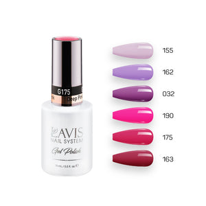  Lavis Gel Color Set G7 (6 colors): 155, 162, 032, 190, 175, 163 by LAVIS NAILS sold by DTK Nail Supply