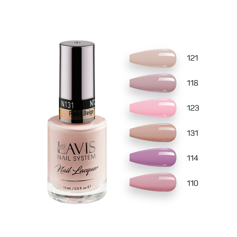 LAVIS Nail Lacquer Set N1 (6 colors): 121, 118, 123, 131, 114, 110