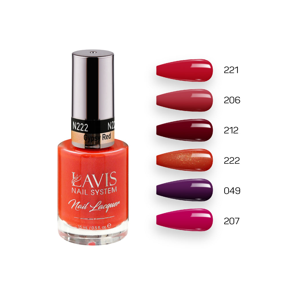 LAVIS Nail Lacquer Set N8 (6 colors): 221, 206, 212, 222, 049, 207