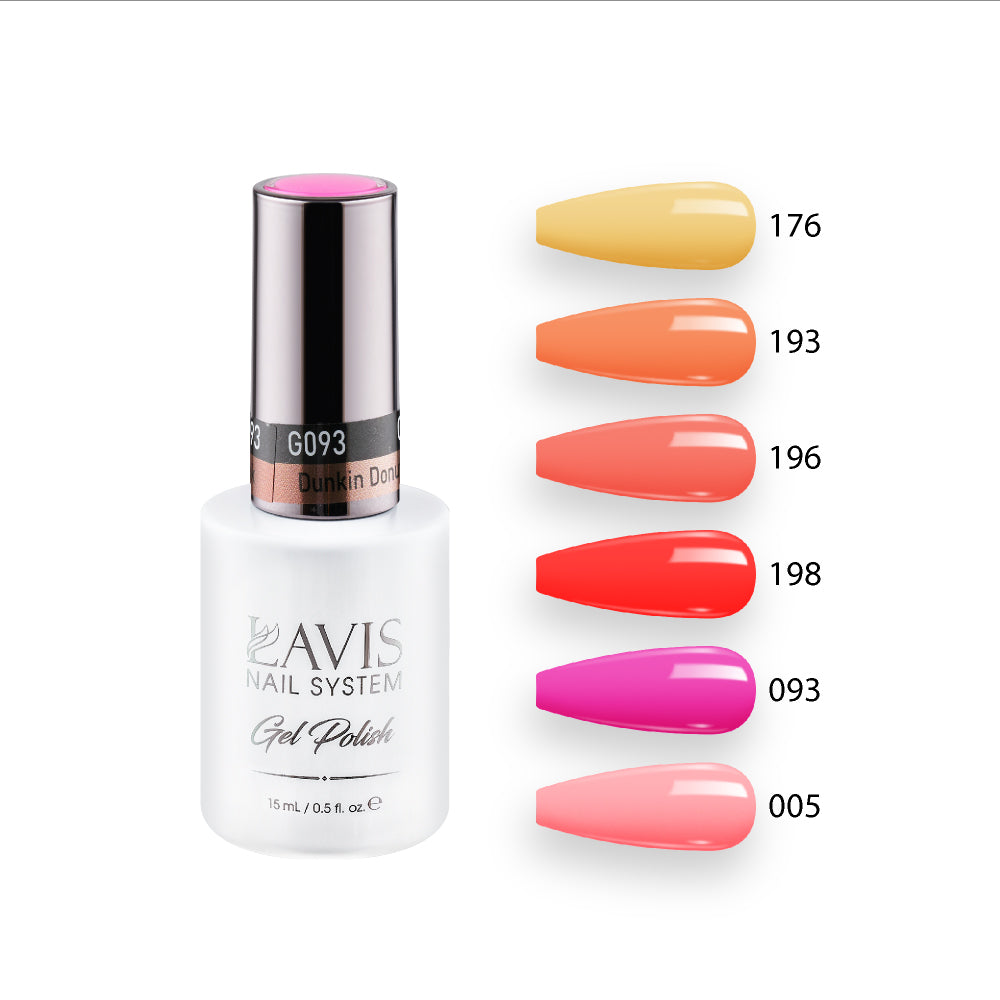  Lavis Gel Summer Color Set G4 (6 colors): 176, 193, 196, 198, 093, 005 by LAVIS NAILS sold by DTK Nail Supply