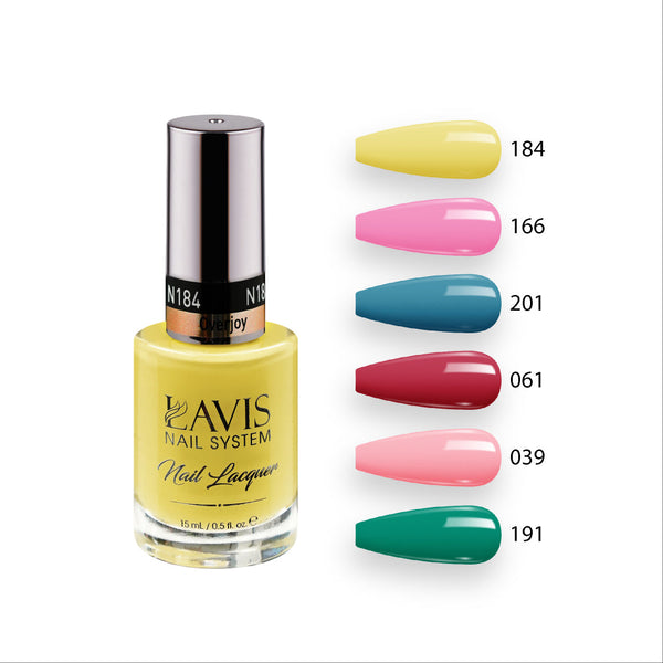 LAVIS Nail Lacquer Summer Set N12 (6 colors): 184, 166, 201, 061, 039, 191