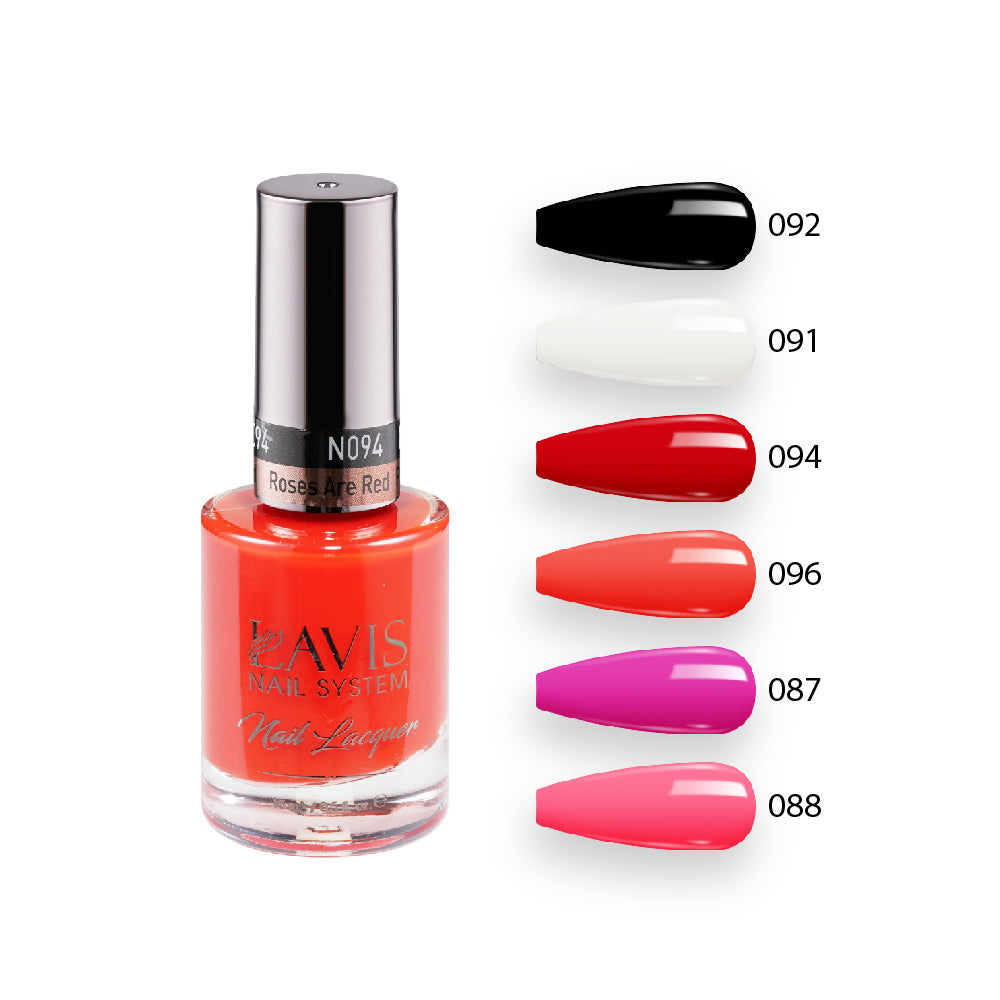 LAVIS Nail Lacquer Summer Set N2 (6 colors): 088, 087, 091, 092, 094, 096