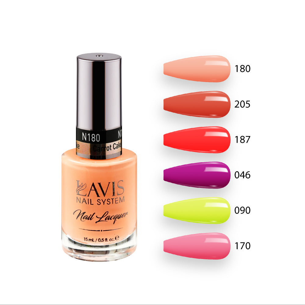 LAVIS Nail Lacquer Summer Set N5 (6 colors): 180, 205, 187, 046, 090, 170