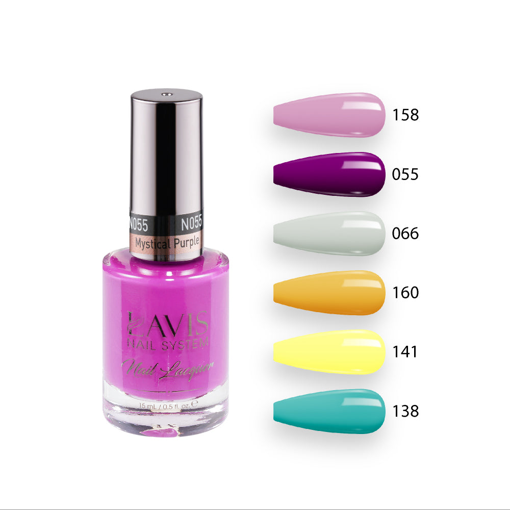 LAVIS Nail Lacquer Summer Set N6 (6 colors): 158, 055, 066, 160, 141, 138