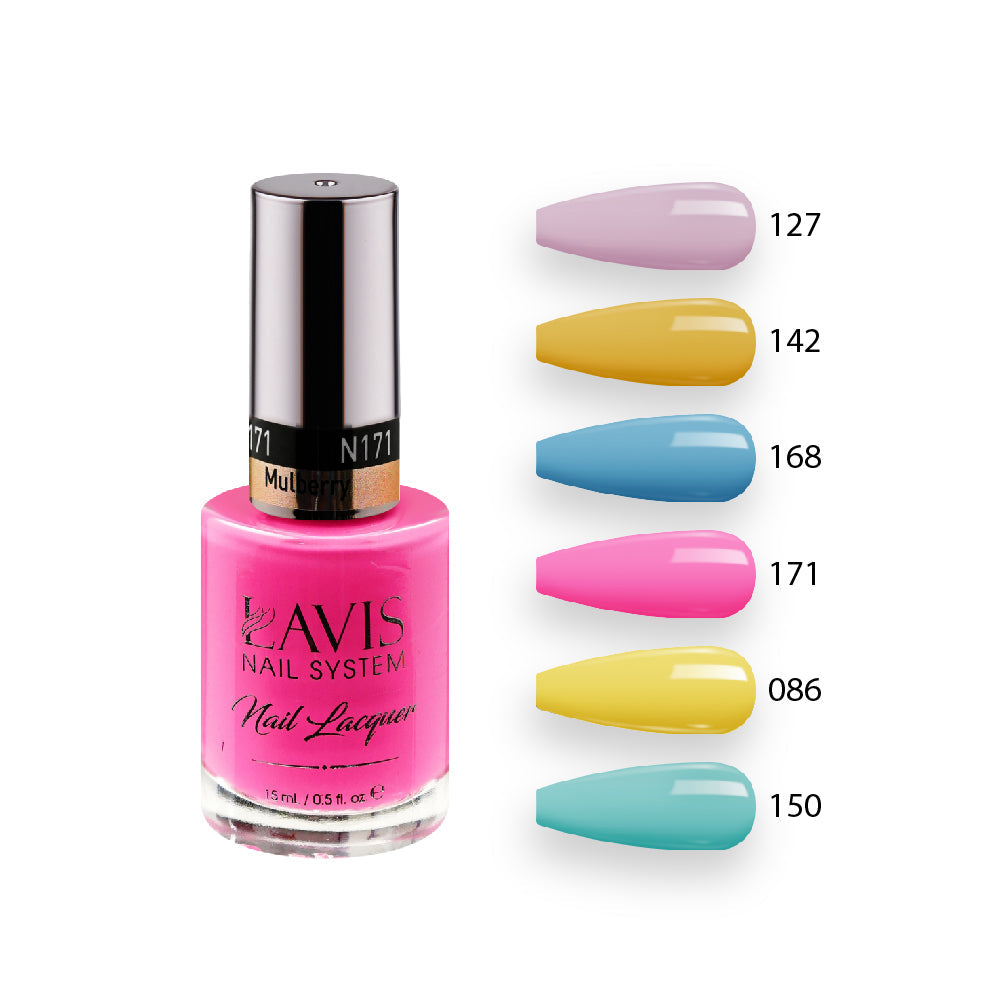 LAVIS Nail Lacquer Summer Set N9 (6 colors): 127, 142, 168, 171, 086, 150