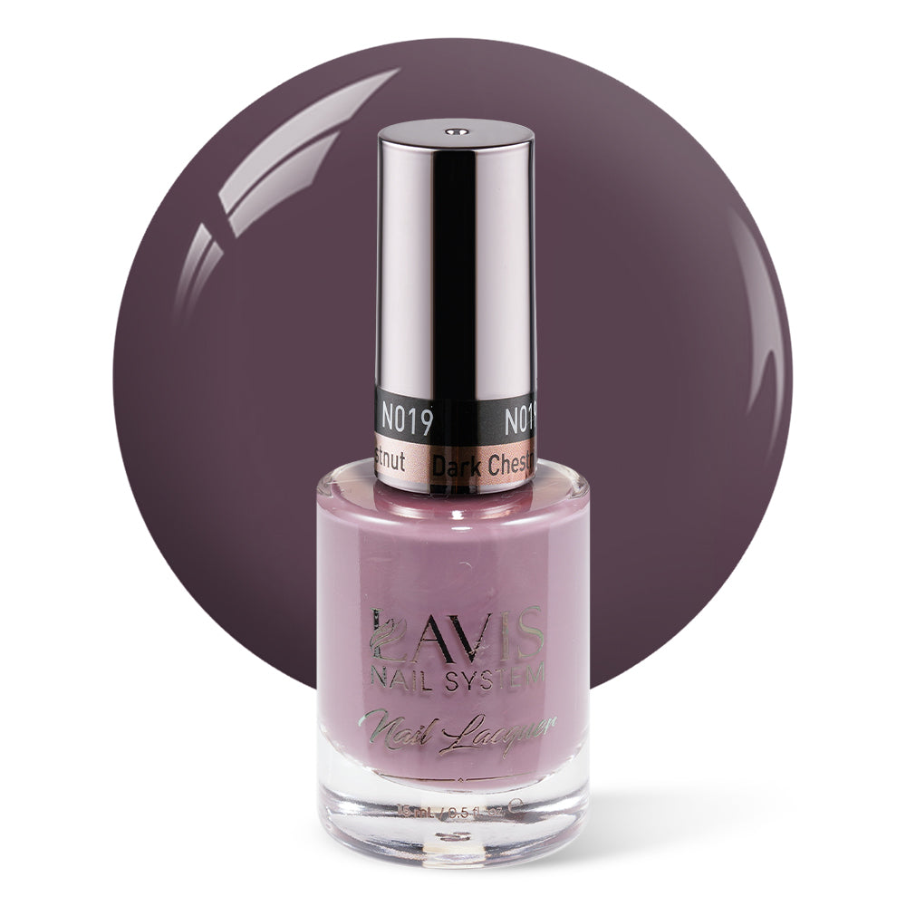 LAVIS Nail Lacquer - 019 Dark Chestnut - 0.5oz