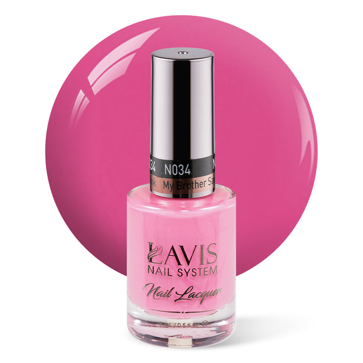 LAVIS Nail Lacquer - 034 My Brother Says Pink - 0.5oz