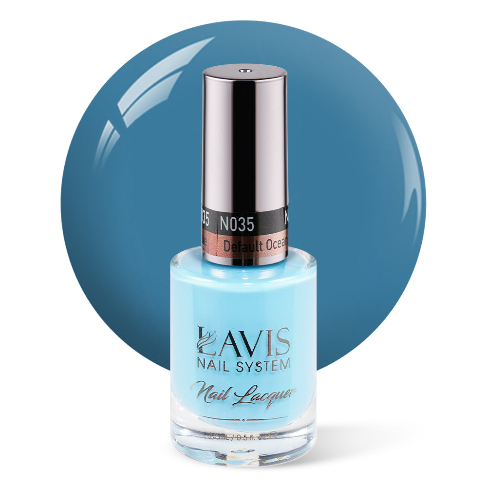 LAVIS Nail Lacquer - 035 Default Ocean Blue - 0.5oz