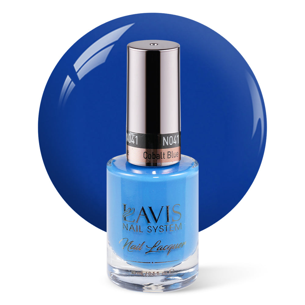 LAVIS Nail Lacquer - 041 Cobalt Blue - 0.5oz