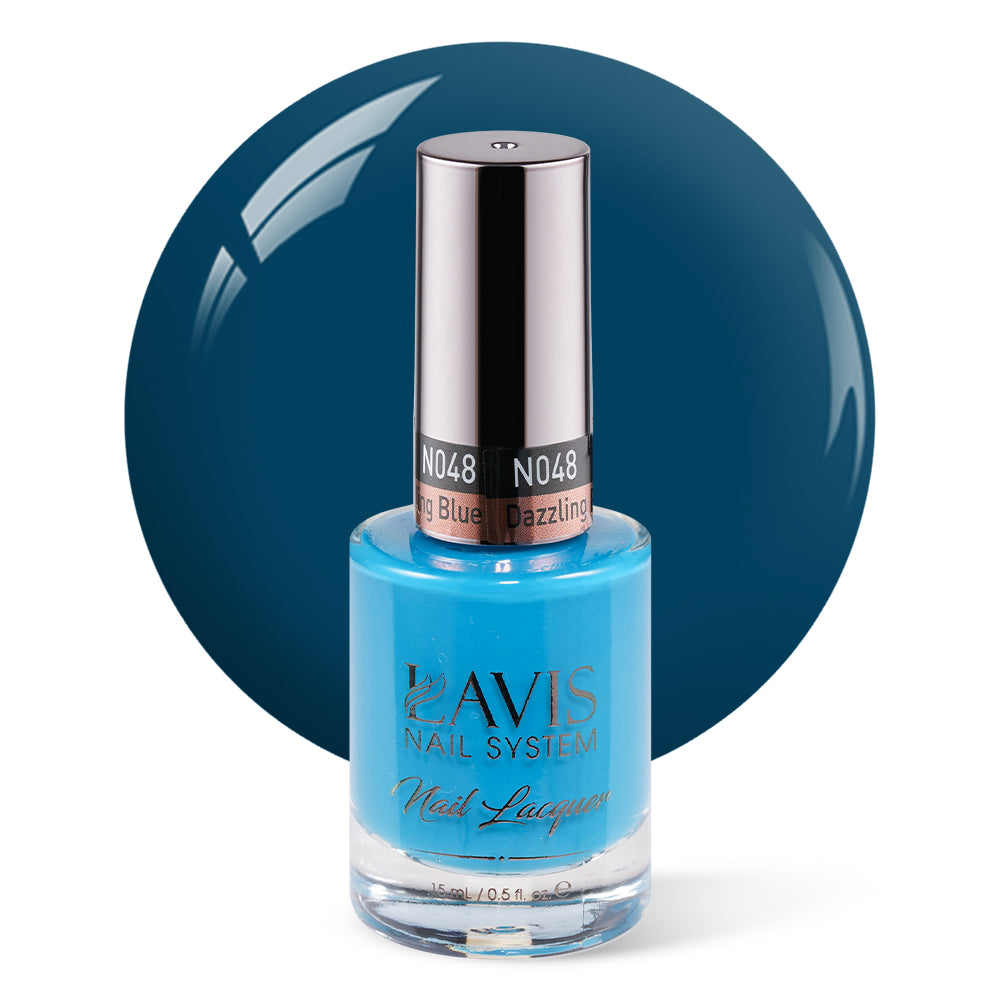 LAVIS Nail Lacquer - 048 Dazzling Blue - 0.5oz