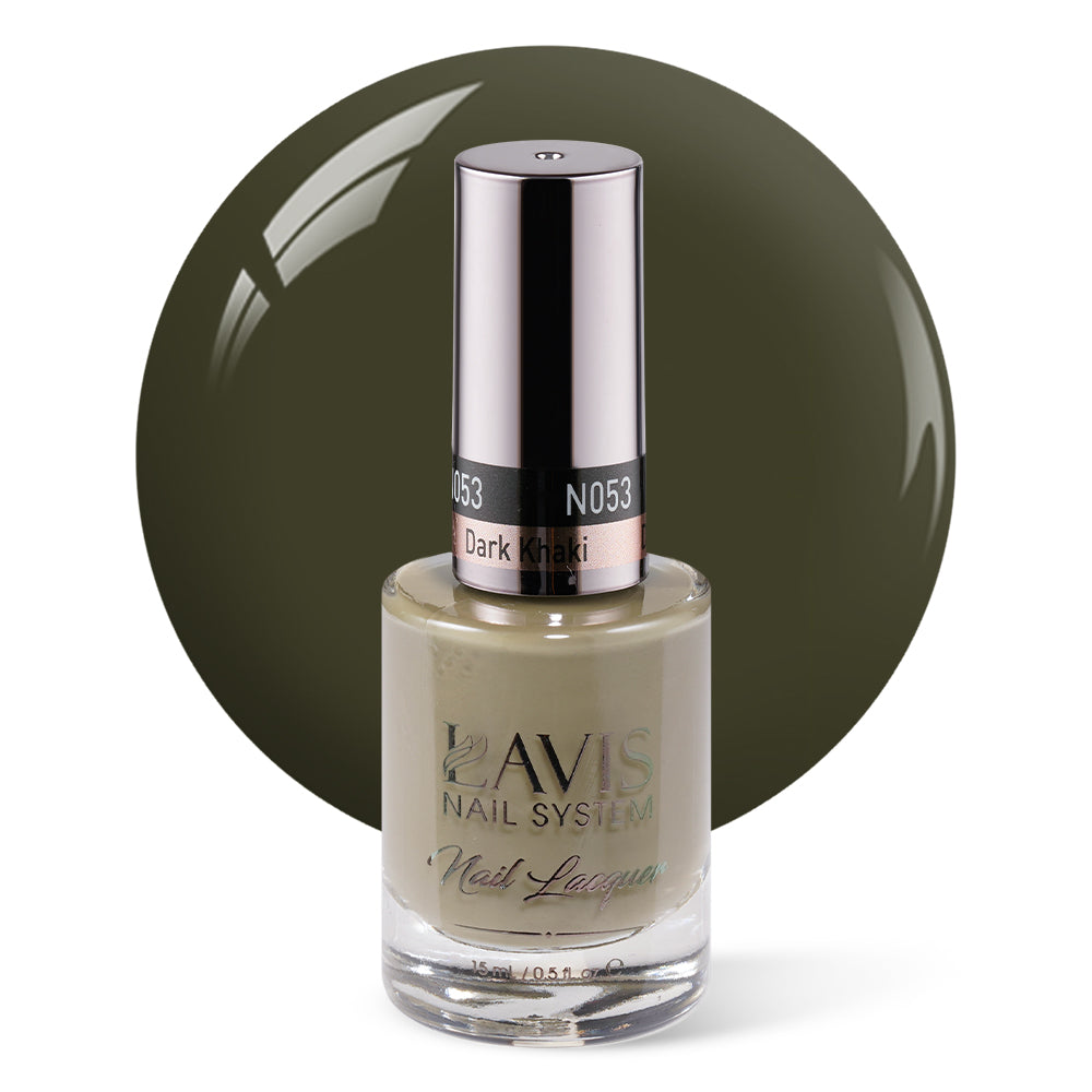 LAVIS Nail Lacquer - 053 Dark Khaki - 0.5oz