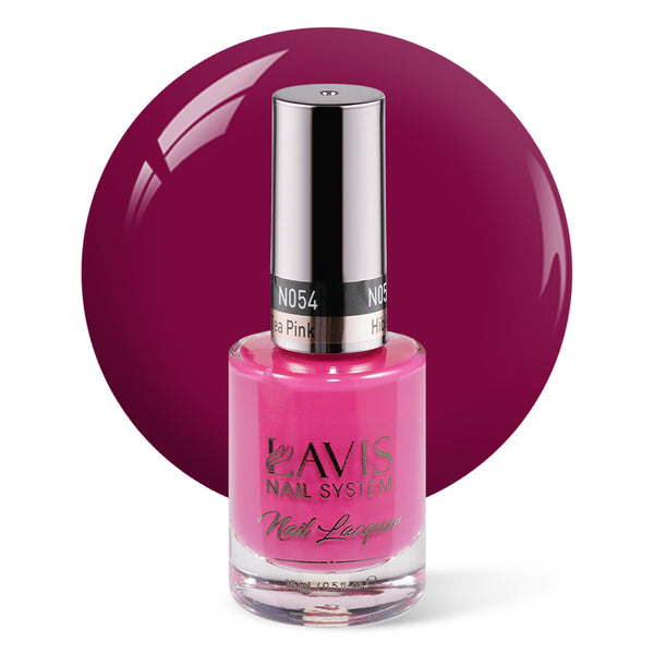 LAVIS Nail Lacquer - 054 Hibiscus Tea Pink - 0.5oz