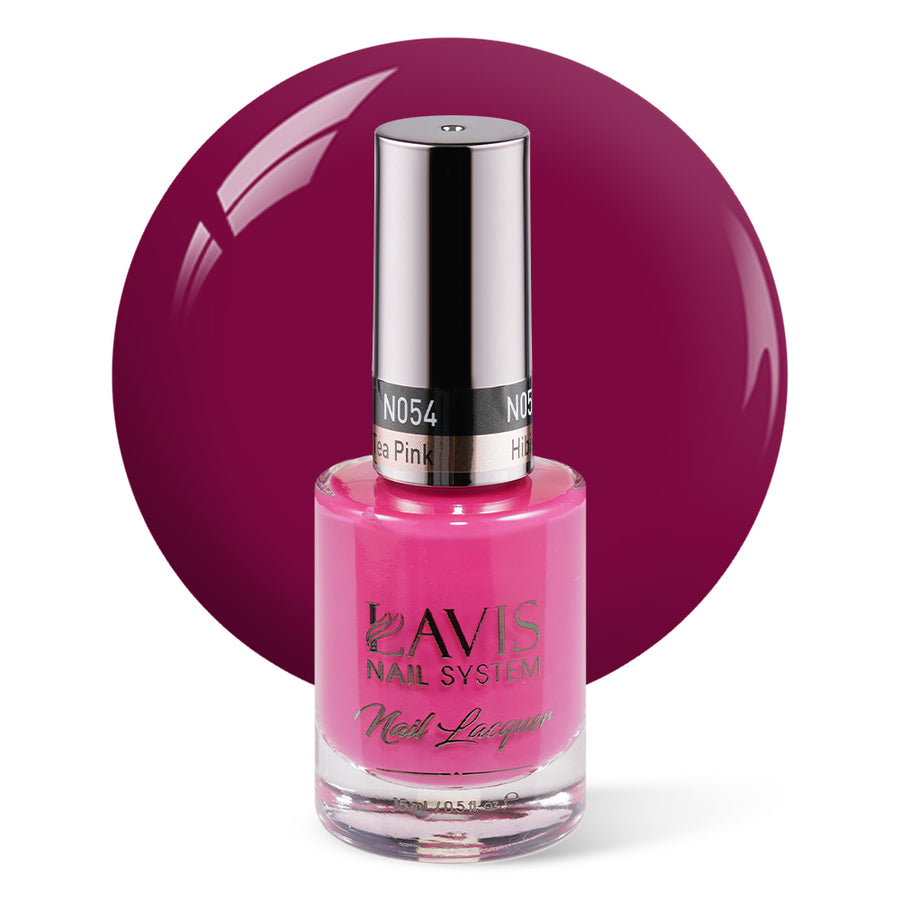 LAVIS Nail Lacquer - 054 Hibiscus Tea Pink - 0.5oz