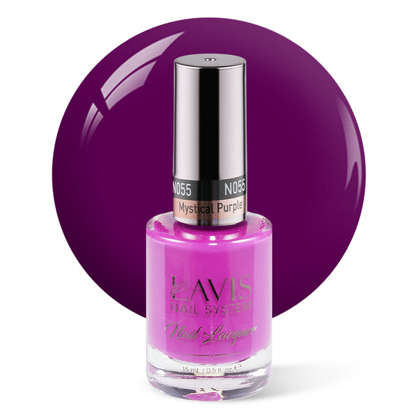 LAVIS Nail Lacquer - 055 Mystical Purple - 0.5oz