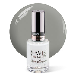 LAVIS Nail Lacquer - 075 Cloudy Gray - 0.5oz