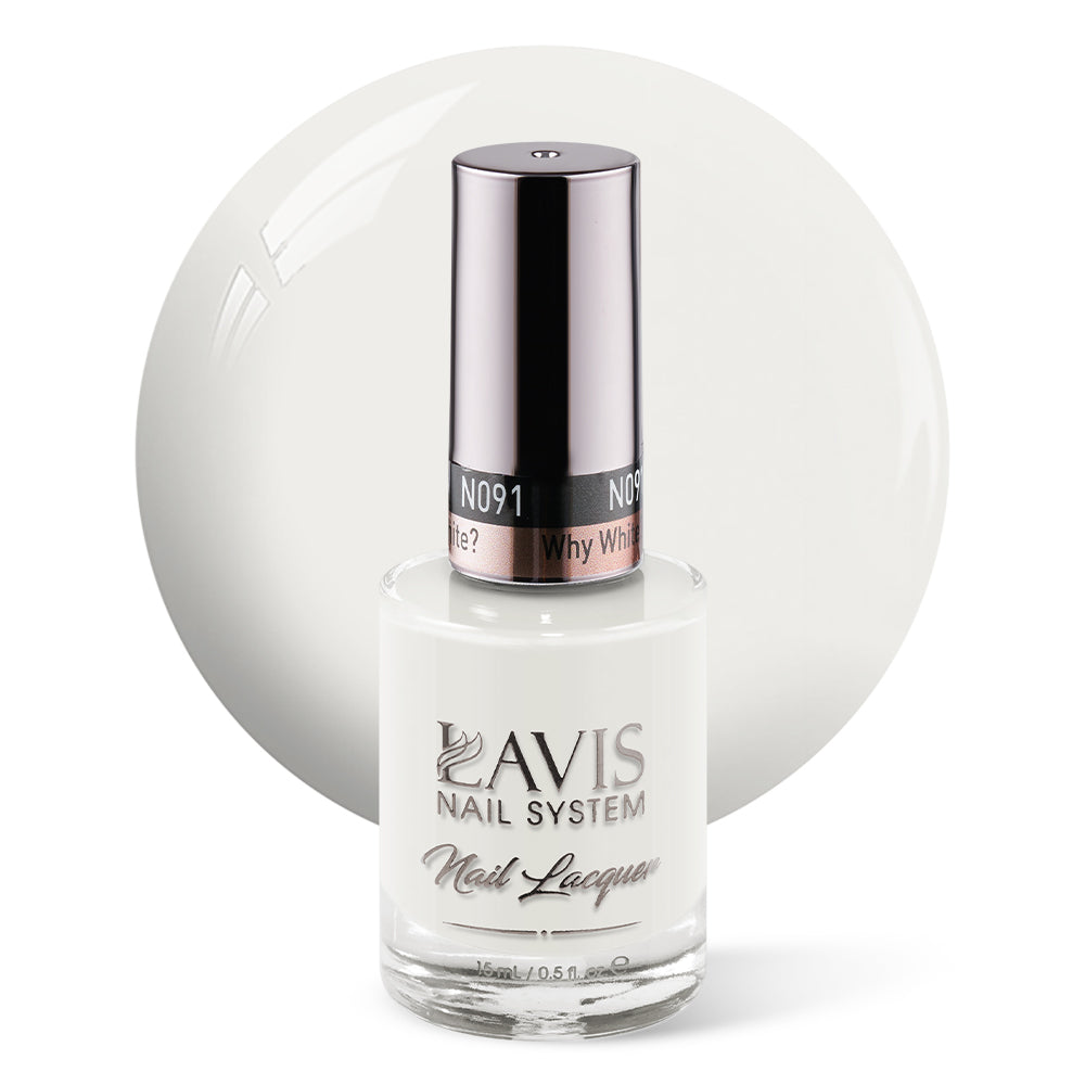 LAVIS Nail Lacquer - 091 Why White? - 0.5oz