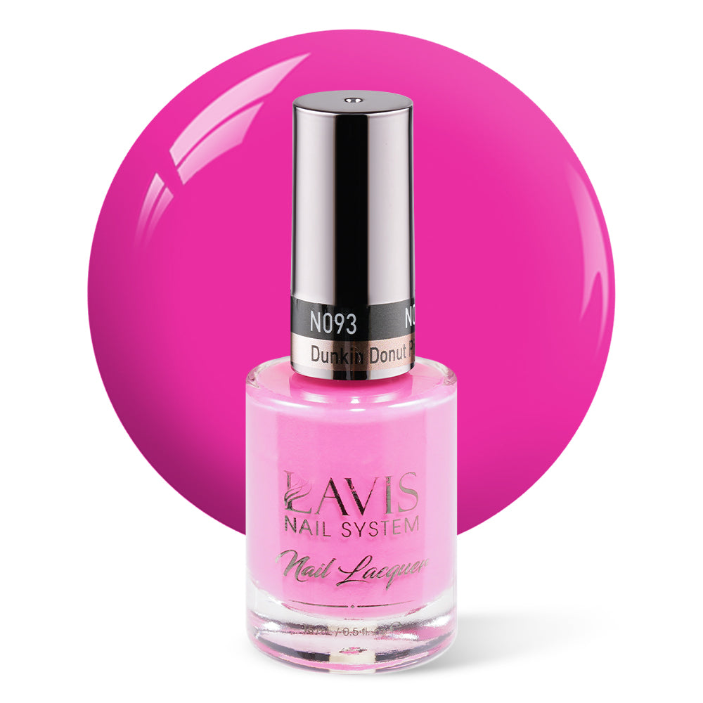 LAVIS Nail Lacquer - 093 Dunkin Donut Pink - 0.5oz