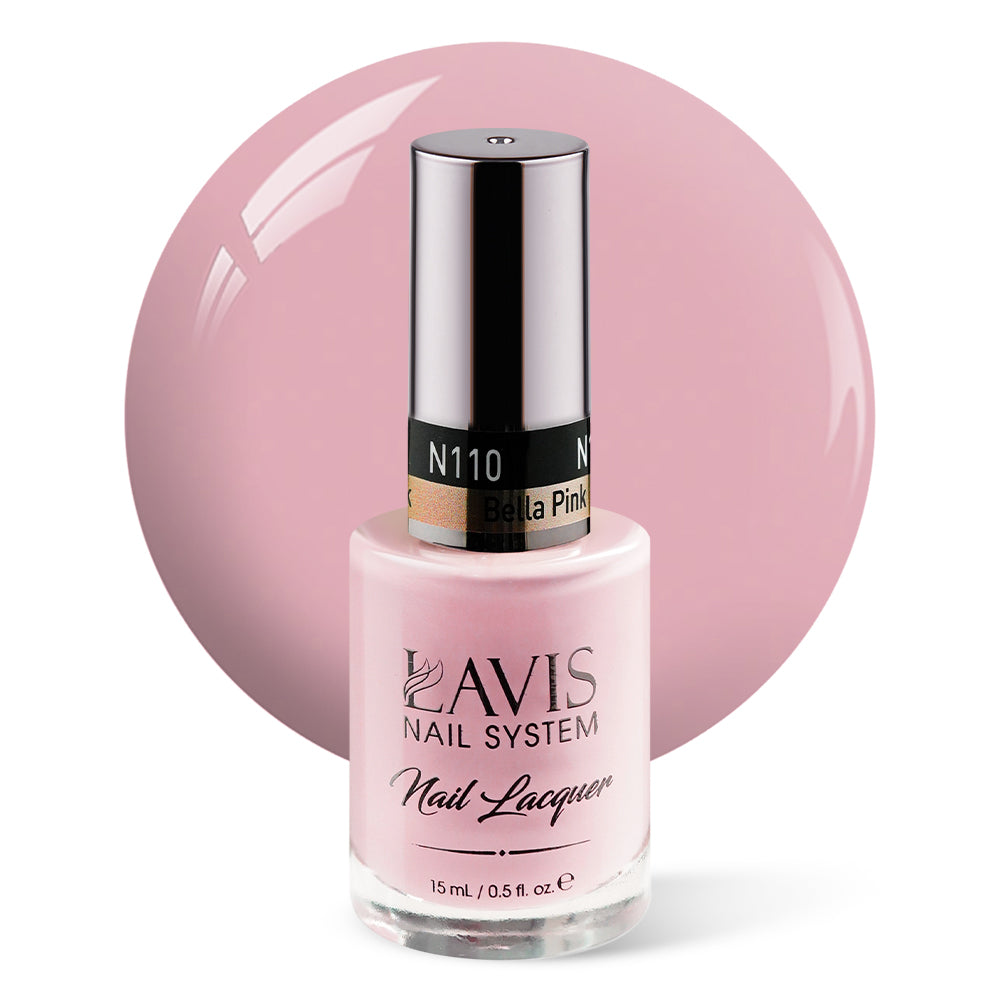 LAVIS Nail Lacquer - 110 Bella Pink - 0.5oz