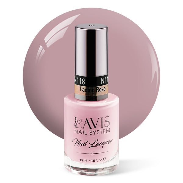 LAVIS Nail Lacquer - 118 Fading Rose - 0.5oz