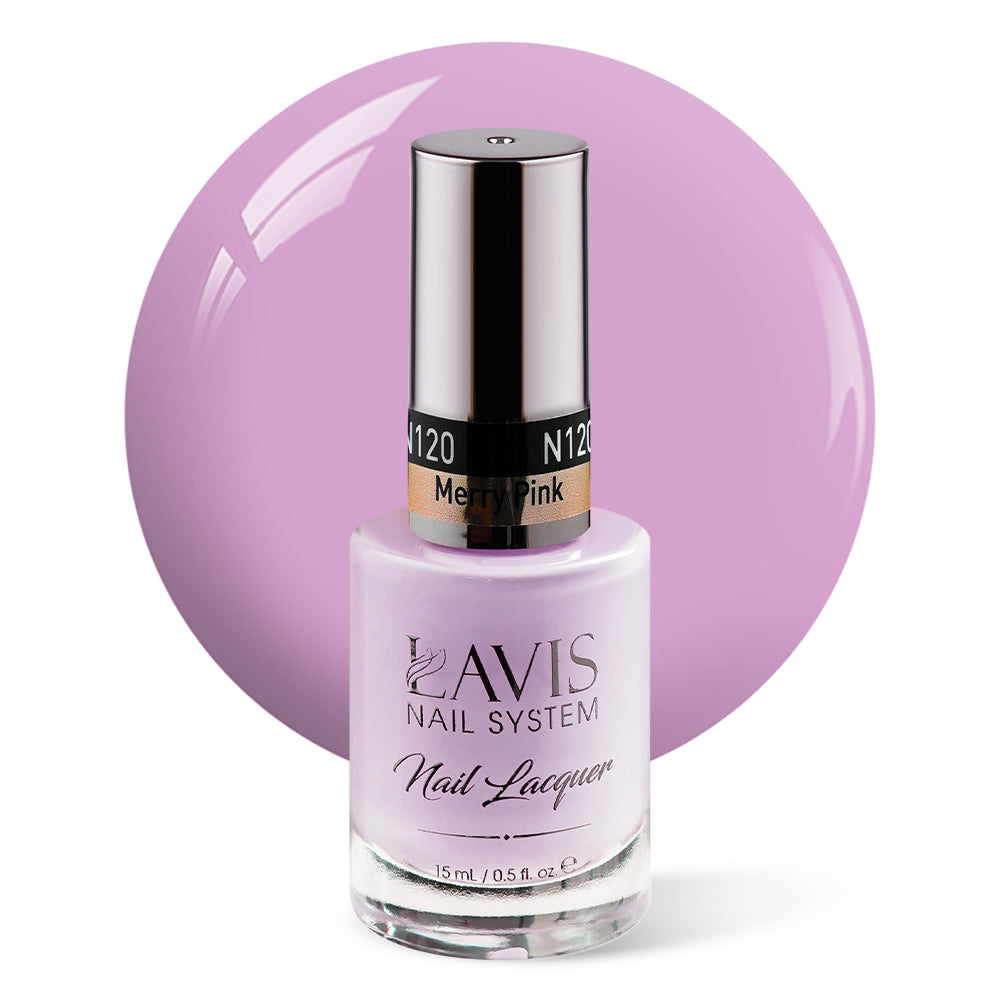 LAVIS Nail Lacquer - 120 Merry Pink - 0.5oz