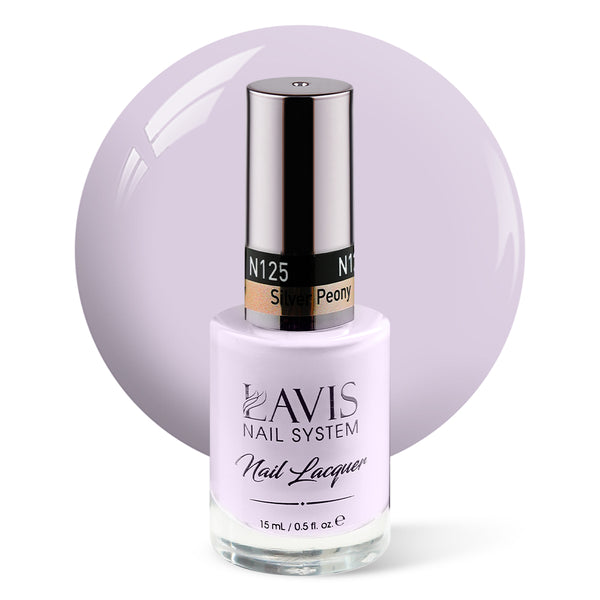 LAVIS Nail Lacquer - 125 Silver Peony - 0.5oz