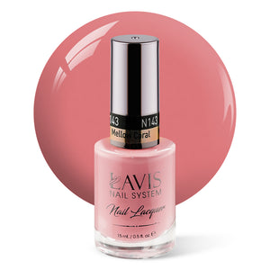 LAVIS Nail Lacquer - 143 Mellow Coral - 0.5oz