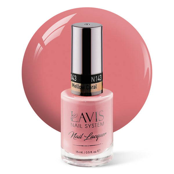 LAVIS Nail Lacquer - 143 Mellow Coral - 0.5oz