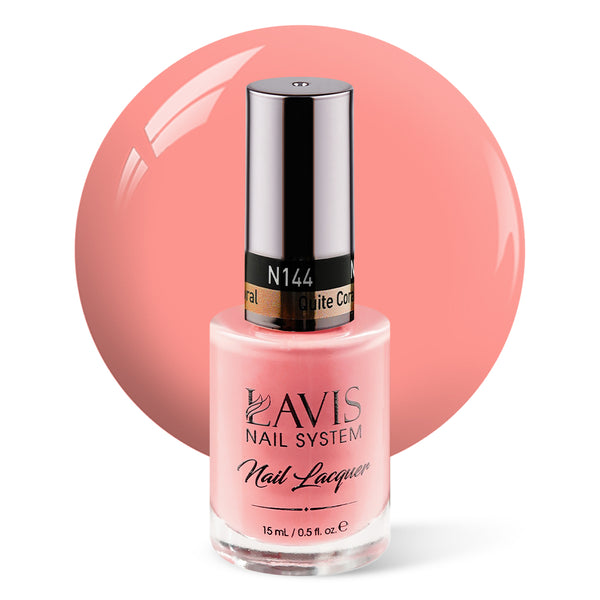 LAVIS Nail Lacquer - 144 Quite Coral - 0.5oz