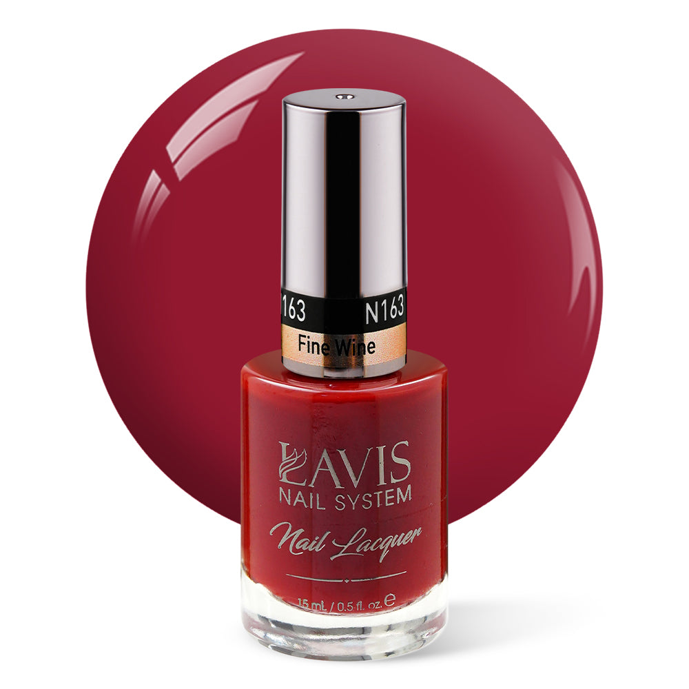 LAVIS Nail Lacquer - 163 Fine Wine - 0.5oz