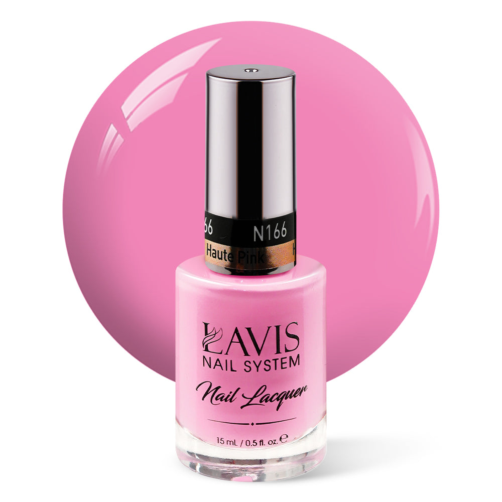 LAVIS Nail Lacquer - 166 Haute Pink - 0.5oz