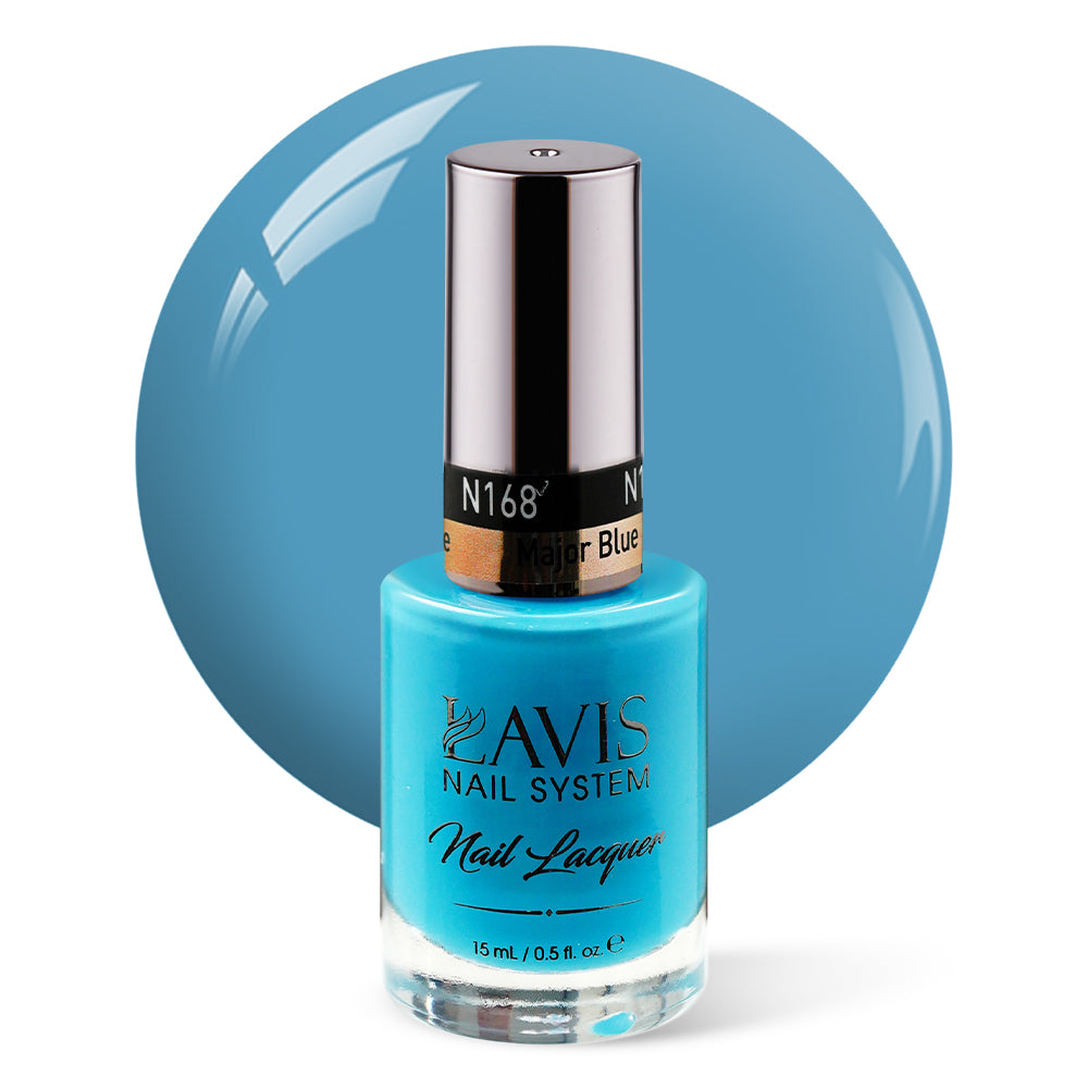 LAVIS Nail Lacquer - 168 Major Blue - 0.5oz