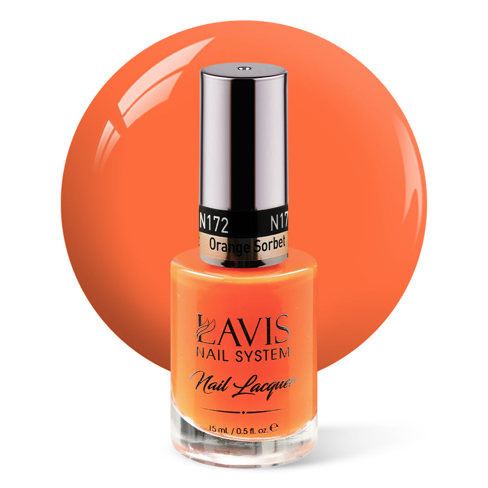 LAVIS Nail Lacquer - 172 Orange Sorbet - 0.5oz